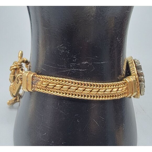 Ginger Snaps Poker Hand Bracelet Changeable Charm Multistrand Gold Tone 6.5-8" - Picture 12 of 13